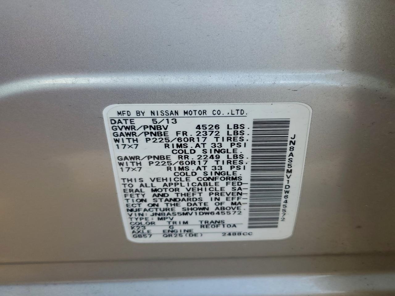 Nissan Rogue S Image 2