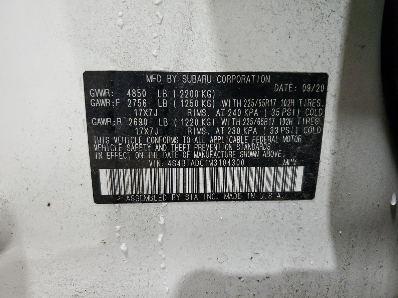 Subaru Outback Premium Image 10