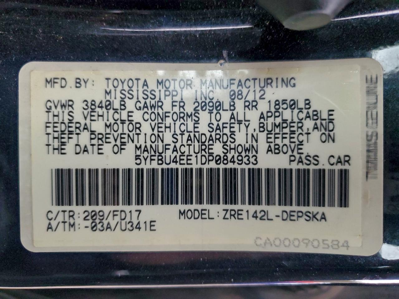 Toyota Corolla Base Image 12