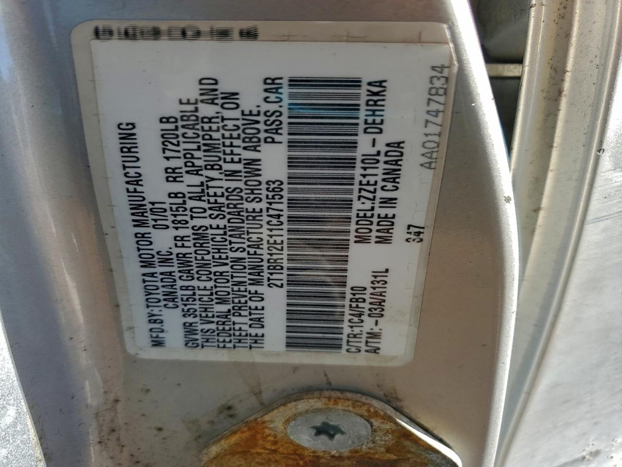 Toyota Corolla Ce Image 5