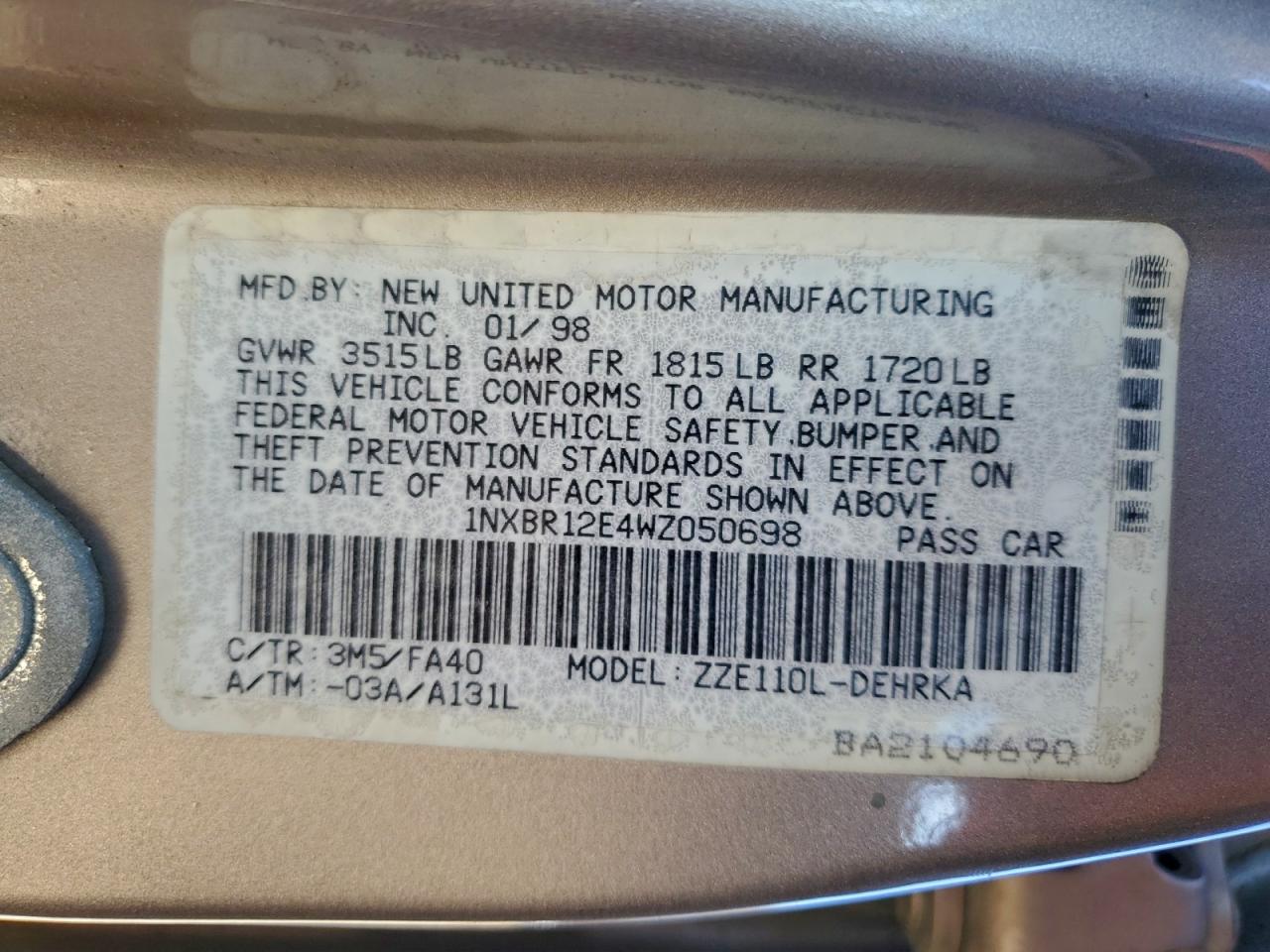 Toyota Corolla Ve Image 12