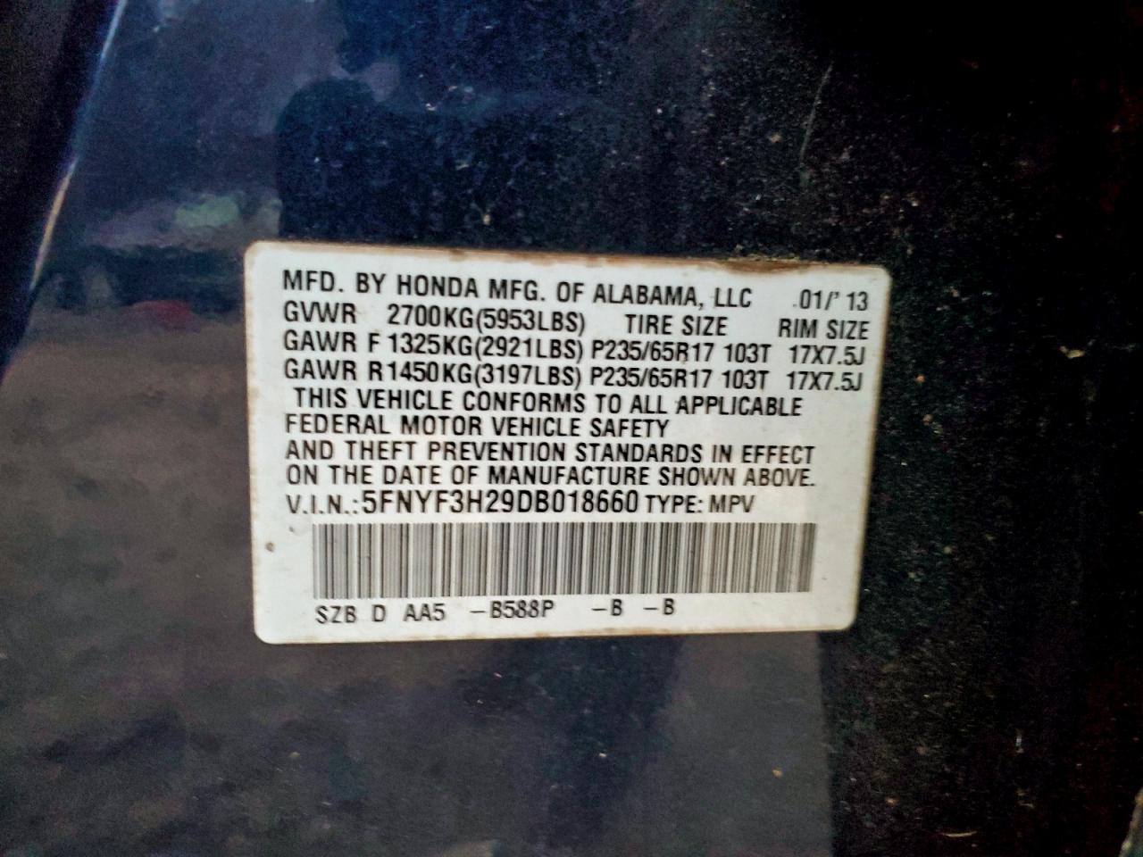 Honda Pilot Lx Image 10