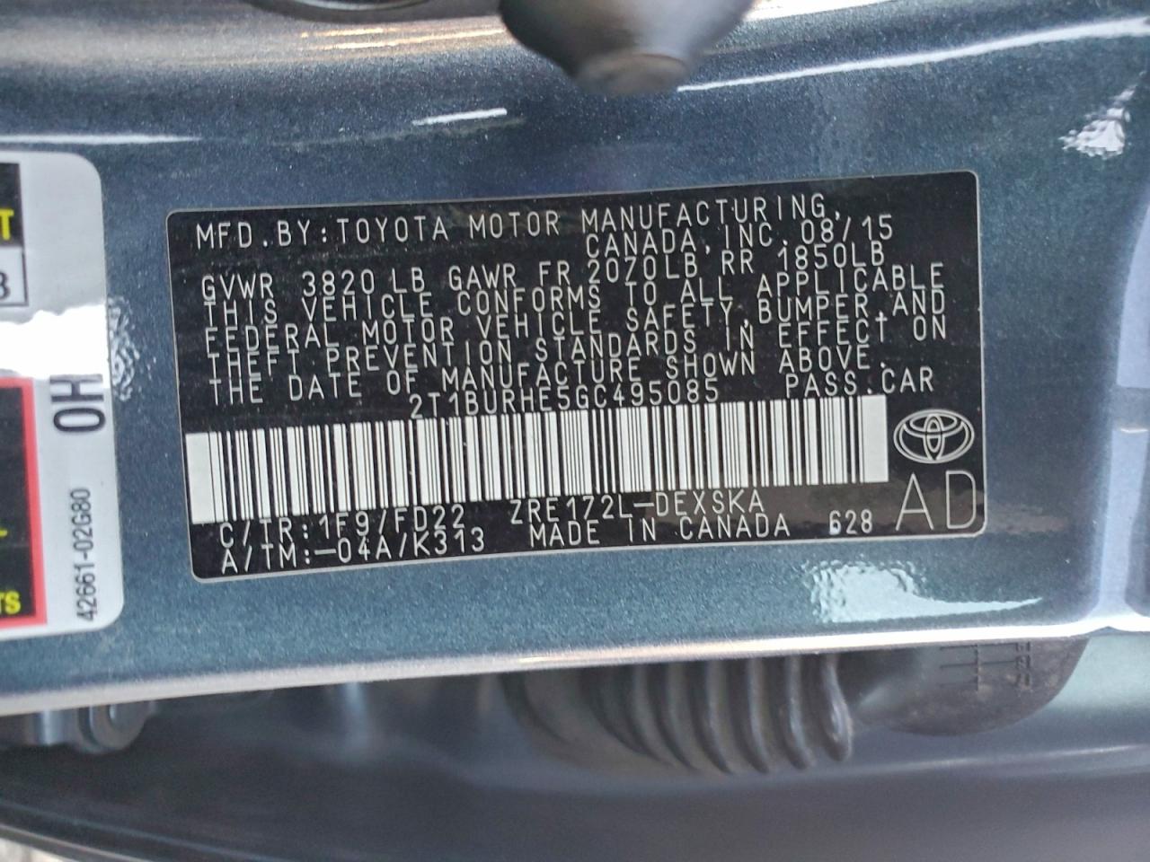 Toyota Corolla L Image 8