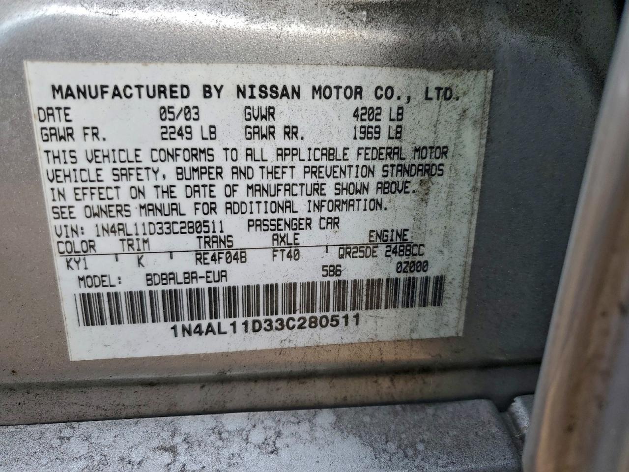 Nissan Altima Base Image 7
